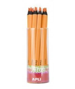 LAPIZ JUMBO TRIANGULAR NARANJA FLUOR APLI
