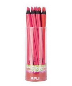 LAPIZ JUMBO TRIANGULAR ROSA FLUOR APLI