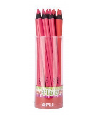 LAPIZ JUMBO TRIANGULAR ROSA FLUOR APLI