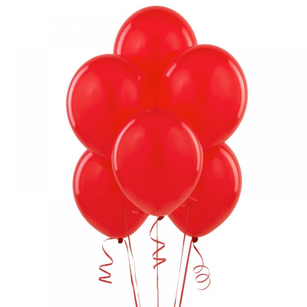 GLOBOS LISOS 20005 ROJO BOLSA 20 UDS