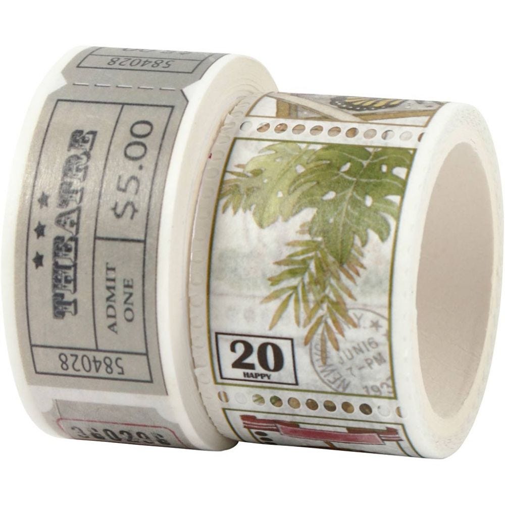 WASHITAPE 25242 BILLETES Y NATURALEZA 3 UDS - Imagen 2