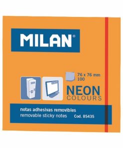 NOTAS ADHESIVAS NARANJA NEON 75X75 MM