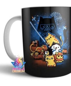 Taza Cerámica Gato Star Wars Cat Wars Sable Varios Modelos