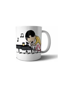 Freddie Mercury Taza De Cerámica Queen Cantante Piano