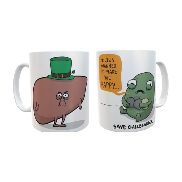 Taza The Awkward Yeti Heart And Brain Gallbladder Comics - Imagen 3