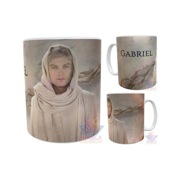 Taza Cerámica Jesús Novela Ángel Gabriel Raphael Sander - Imagen 3