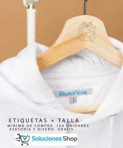 Etiqueta de tela para ropa+ talla no destiñe