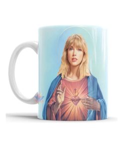 Taza Cerámica Taylor Swift Santa Meme Estampita