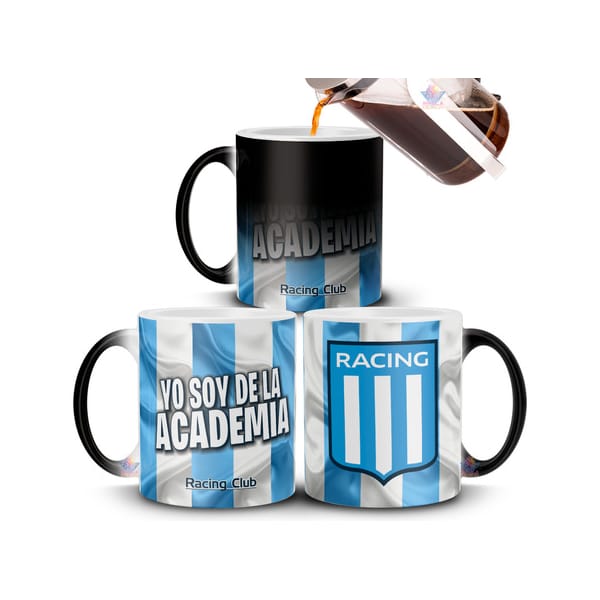 Taza Mágica Racing Club Academia De Avellaneda Fútbol Copa - Imagen 2