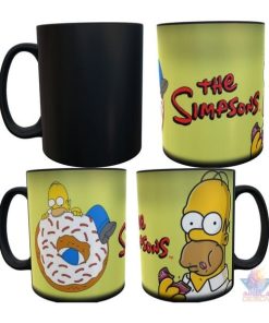 Taza Mágica Simpson Homero Donuts Donas Logo Cerámica
