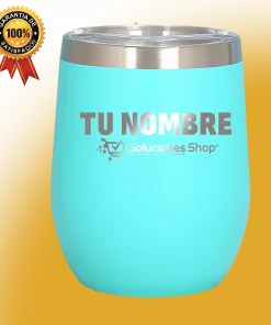 Coctelera de Acero Celeste 12 oz con Grabado Láser – Eleva tu Estilo y Elegancia
