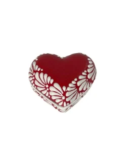 Alhajero Corazon Chico Fondo Rojo Con Blanco Mik