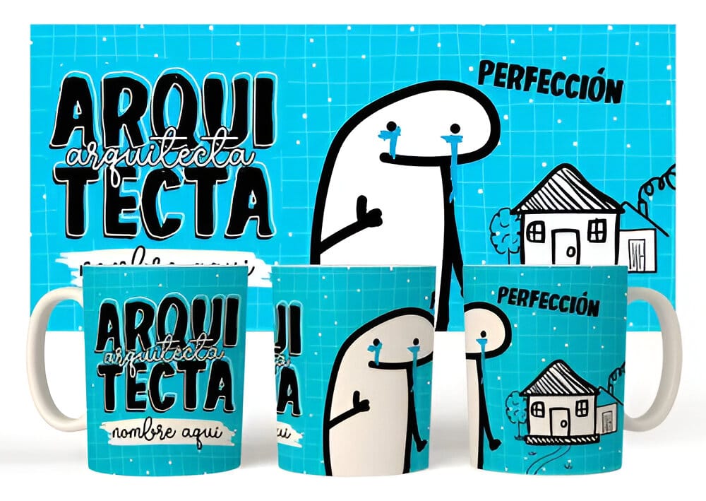 Taza Cerámica Flork Profesiones Trabajo Arquitecta - Imagen 2