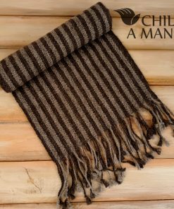 Bufanda en alpaca natural grises