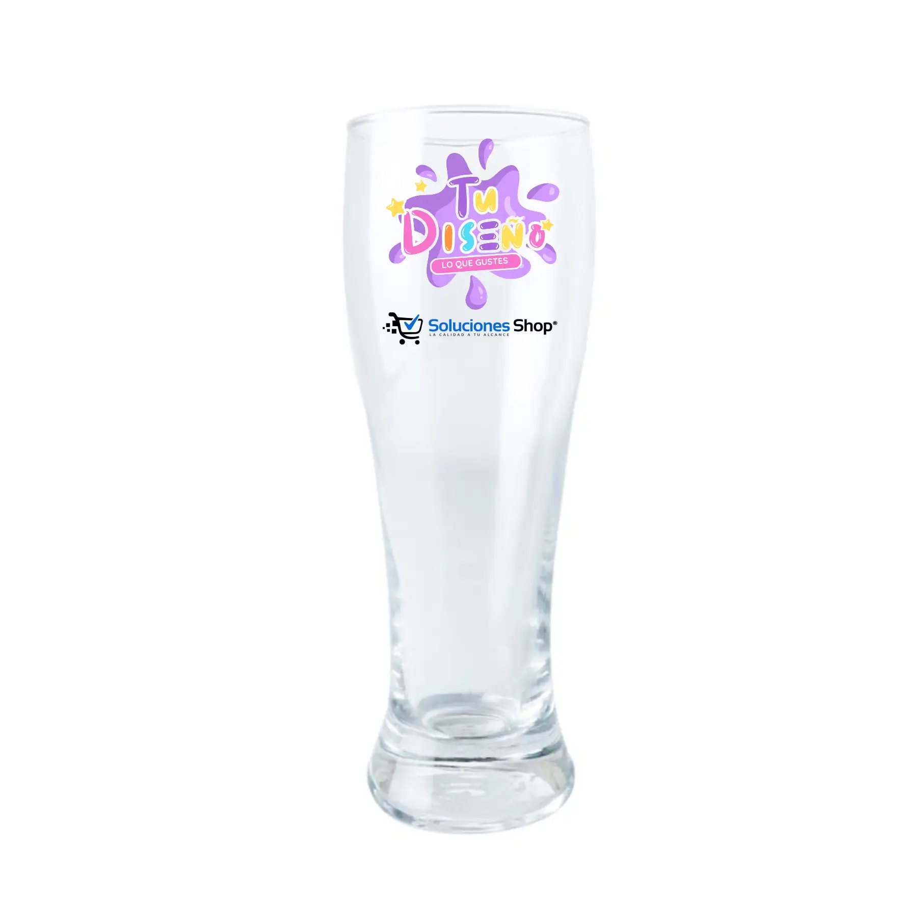 Vaso vidrio pilsner 20 cm | Con logo personalizado - Imagen 3