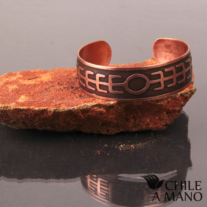 Pulsera de cobre con grabado - Imagen 8