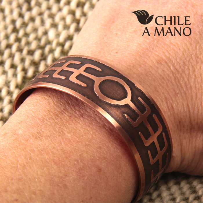 Pulsera de cobre con grabado - Imagen 7