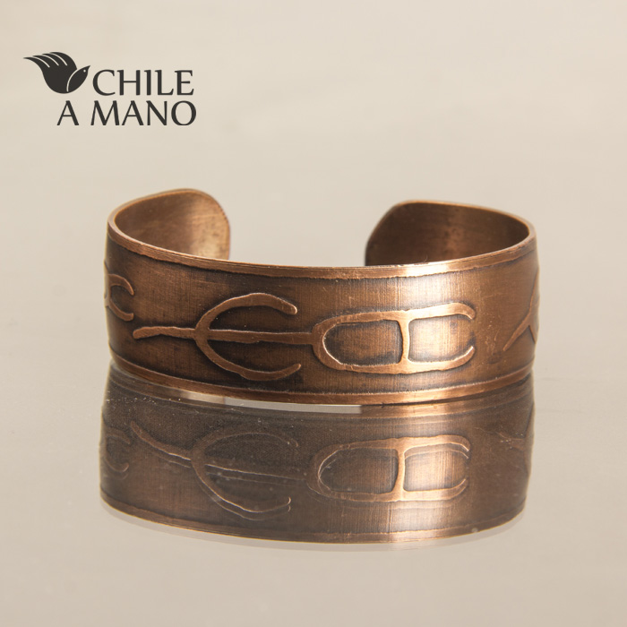 Pulsera de cobre con grabado - Imagen 4