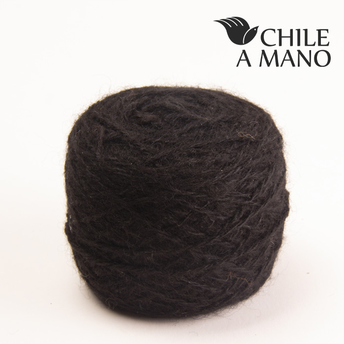 Ovillo de Lana de Alpaca 100% color negro