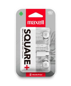 Audífonos In Ear Square USB-C Maxell Blanco