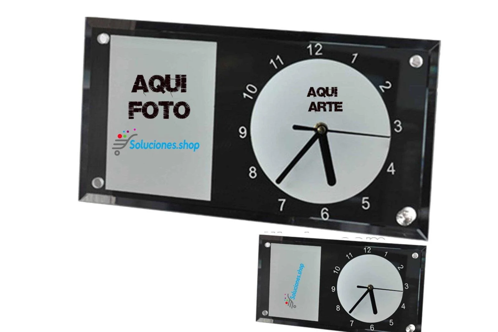 Reloj Espejo Porta Retrato│Articulo Personalizado - Imagen 5