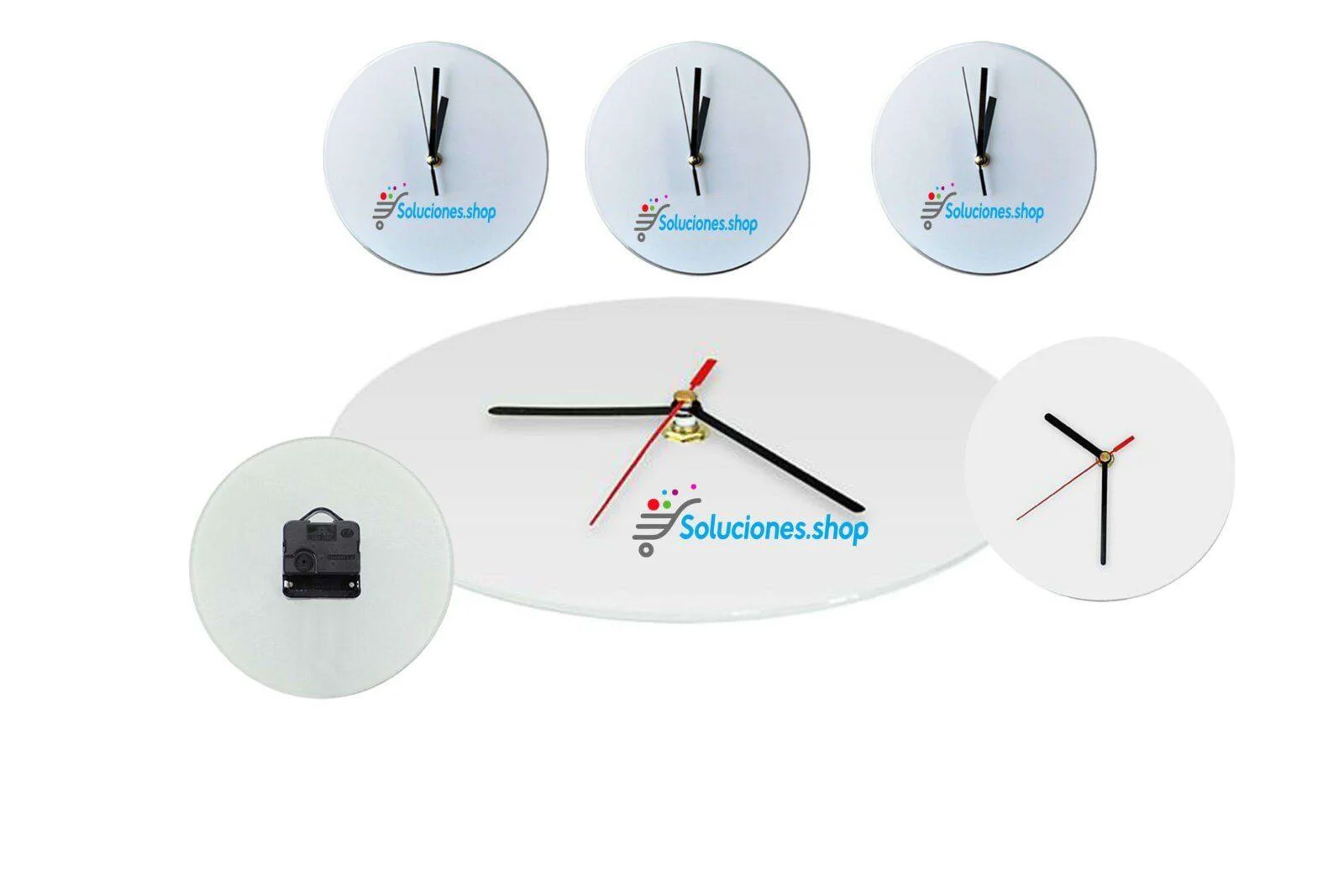Reloj vidrio de Pared 20cm│Artículos Personalizados - Imagen 3