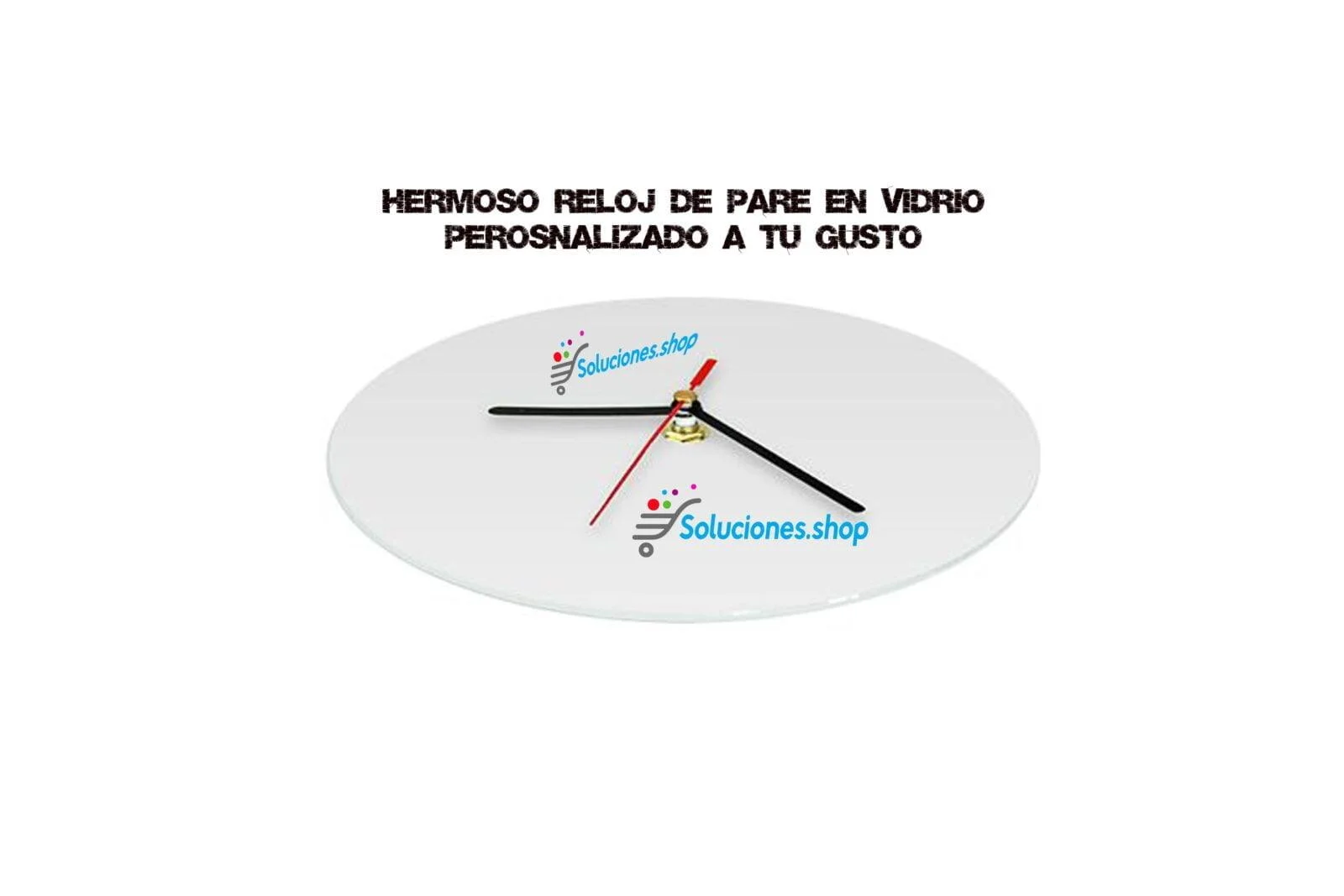 Reloj vidrio de Pared 20cm│Artículos Personalizados - Imagen 4