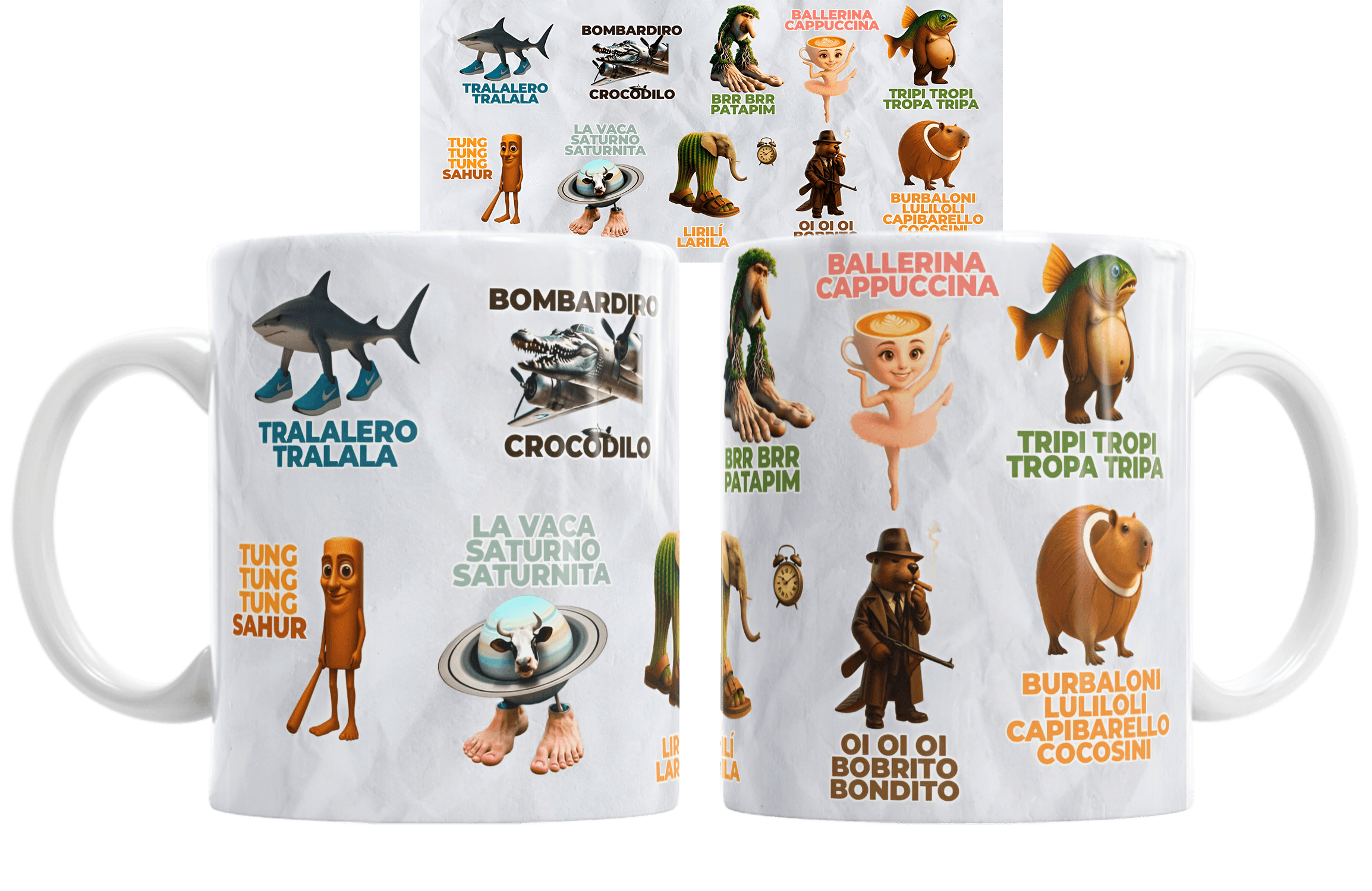 Taza Cerámica Tralalero Tralala Bombardiro Ballerina Tung