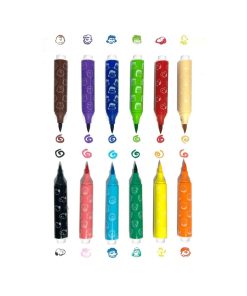 Marcadores con Doble Punta y Sellos OOLY x Peanuts (Set de 6 / 12 colores)
