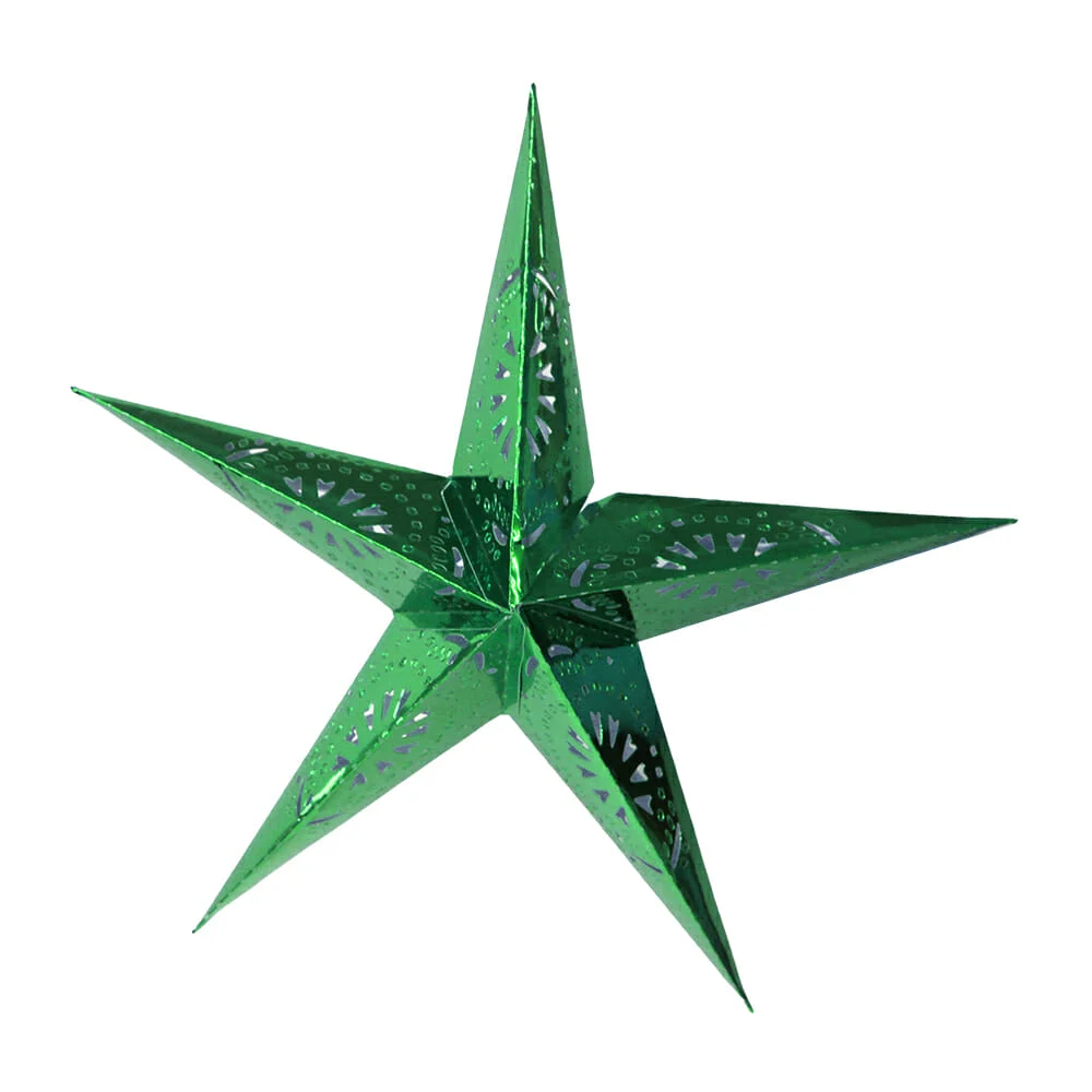 1pza Adorno navideño metálico en forma de estrella para iluminar destello 55cm, variedad de colores / estrella destello - Imagen 5
