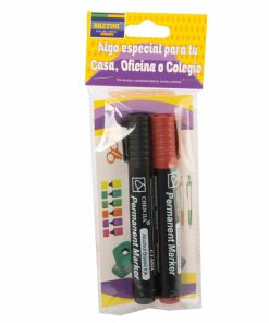 Marcador Permanente Color Negro BRETINI X2 Uds