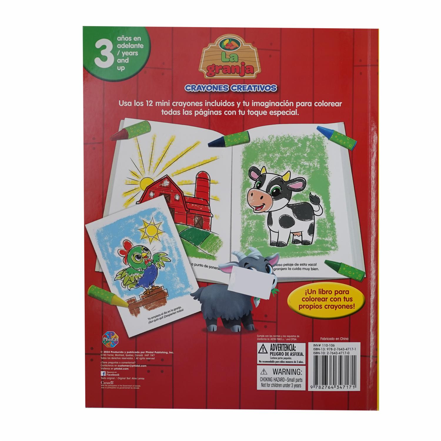 Libros Amigos De La Granja Crayones PHIDAL 23 Páginas - Imagen 3