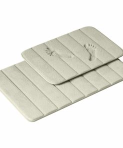 ALFOMBRA PARA BAÑO DE ESPUMA ULTRA SUAVE GRIS