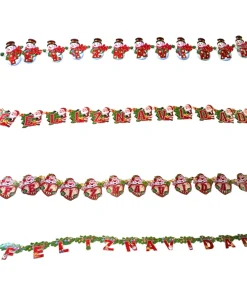 Banderin móvil de feliz navidad con diamantina, variedad de modelos / cm23005